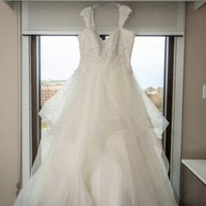 Maggie Sottero "Anastasia" Wedding Dress; ivory, size 20 w/Laynie cap sleeves